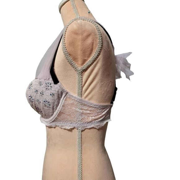 Rare Victoria's Secret Dream Angels Tulle and Rhinestone Demi Bra - Picture 3 of 6